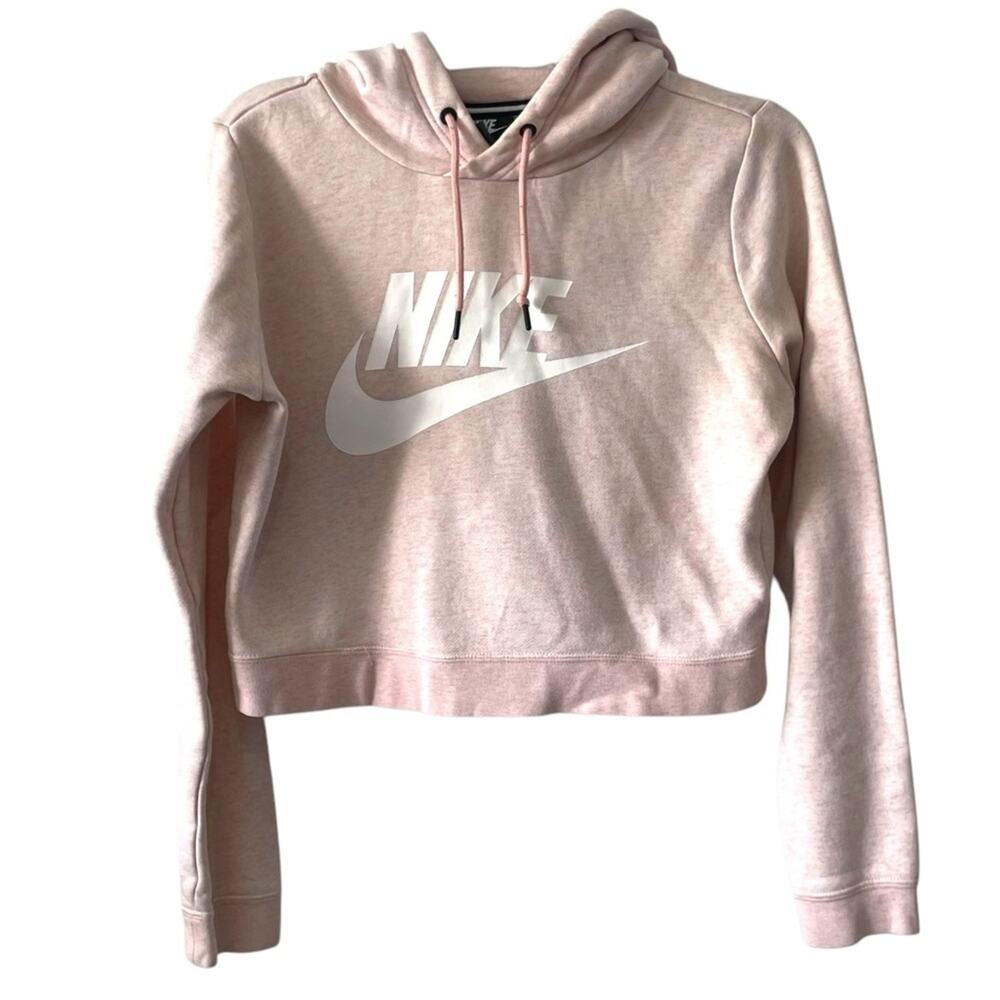 Nike Cropped Hoodie | Pink | Small